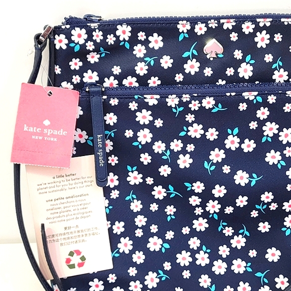 New Kate Spade Floral Nylon Flat Crossbody bag - Picture 3 of 6